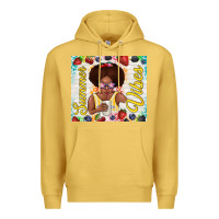 Antique Gold summer vibes afro kid Premium Hoodie - TumblerDesignByShophia