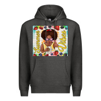 Charcoal Heather summer vibes afro kid Premium Hoodie - TumblerDesignByShophia