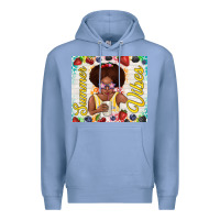 Colony Blue summer vibes afro kid Premium Hoodie - TumblerDesignByShophia