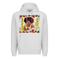 Dove Grey summer vibes afro kid Premium Hoodie - TumblerDesignByShophia