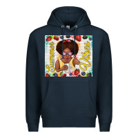 Navy summer vibes afro kid Premium Hoodie - TumblerDesignByShophia