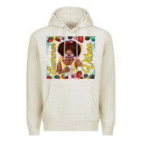 Oatmeal Heather summer vibes afro kid Premium Hoodie - TumblerDesignByShophia