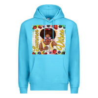 Ocean Blue summer vibes afro kid Premium Hoodie - TumblerDesignByShophia