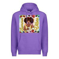 Purple summer vibes afro kid Premium Hoodie - TumblerDesignByShophia