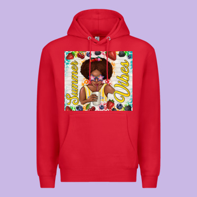 Summer Vibes Afro Kid Premium Hoodie Designed By Tumblerdesignbyshophia
