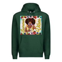 Sports Green summer vibes afro kid Premium Hoodie - TumblerDesignByShophia