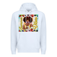 White summer vibes afro kid Premium Hoodie - TumblerDesignByShophia