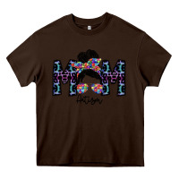 Chocolate Brown mom autism Heavy Core Tee - SublimationCraftShop