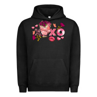 Pigment Black Chicken Valentine's Day xoxo Urban Hoodie - FaDigitalArtStudio