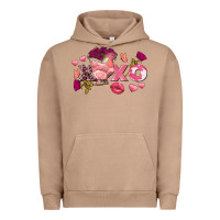 Pigment Burro Chicken Valentine's Day xoxo Urban Hoodie - FaDigitalArtStudio