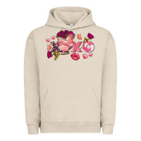 Pigment French Oak Chicken Valentine's Day xoxo Urban Hoodie - FaDigitalArtStudio