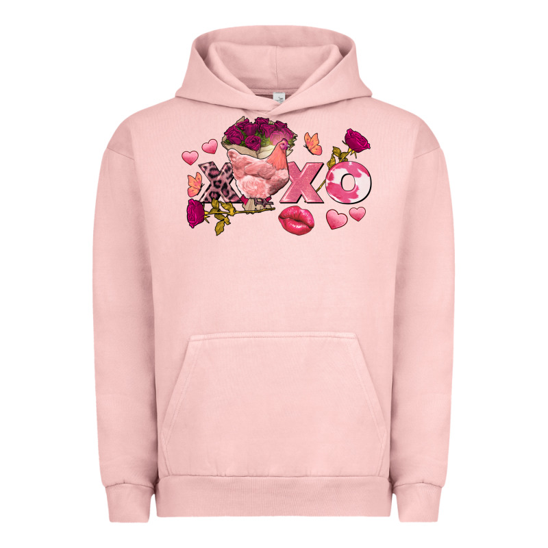 Chicken Valentine's Day Xoxo Urban Hoodie by FaDigitalArtStudio | Teevron