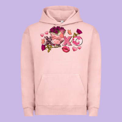 Chicken Valentine's Day Xoxo Urban Hoodie Designed By Fadigitalartstudio