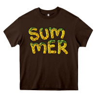 Chocolate Brown summer pineapple Heavy Core Tee - BarkalooDesign