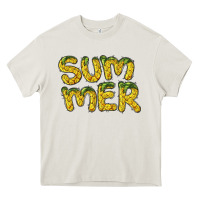 Cream summer pineapple Heavy Core Tee - BarkalooDesign