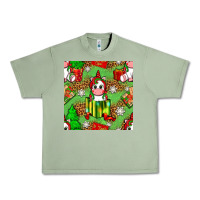 Oil Green Christmas unicorn and gift box Urban Heavy Tee - NancyCooperArtShop