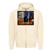 Sandshell Black Cat Halloween Zipper Hoodie - LillyAllenDesigns