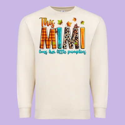 This Mimi Loves Her Little Pumpkins Premium Sweatshirt Designed By Texasbilliewilder