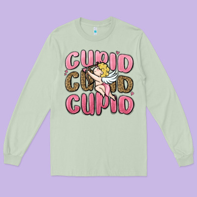 Cupid Cupid Cupid Valentine's Day Long Sleeve Tee Designed By Maliassmallbusiness