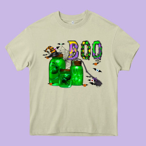 Boo Drink Heavy Core Tee Designed By Cowhidedigitalart