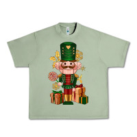 Oil Green Christmas Nutcracker Urban Heavy Tee - NancyCooperArtShop