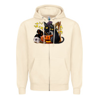 Sandshell halloween black cats Zipper Hoodie - LillyAllenDesigns