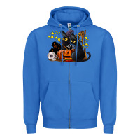 True Royal halloween black cats Zipper Hoodie - LillyAllenDesigns