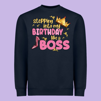 Birthday Boss Heavyweight Sweatshirt Designed By Maliassmallbusiness