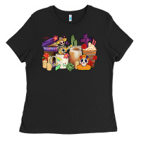 Black mexican dia de los muertos coffee cups Ladies Tee - CTS Tumbler Store