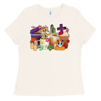 Bone mexican dia de los muertos coffee cups Ladies Tee - CTS Tumbler Store