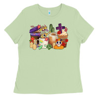 Matcha mexican dia de los muertos coffee cups Ladies Tee - CTS Tumbler Store