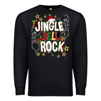 Black Jingle bell rock Premium Sweatshirt - NancyCooperArtShop