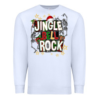 White Jingle bell rock Premium Sweatshirt - NancyCooperArtShop