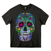 Asphalt sugar skull Heavy Core Tee - FaDigitalArtStudio