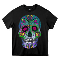 Black sugar skull Heavy Core Tee - FaDigitalArtStudio