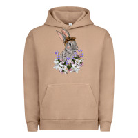 Pigment Burro Easter Day Flowers bunny Urban Hoodie - OliviaCreatesArt