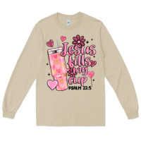 Mushroom valentine jesus fills my cup Long Sleeve Tee - MaliasSmallBusiness
