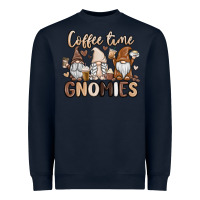 Navy coffee time gnomies Heavyweight Sweatshirt - MaliasSmallBusiness