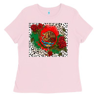 Bubblegum Pink mexican flag and roses Ladies Tee - CTS Tumbler Store