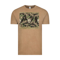 Vintage Coffee camouflage bull skull Vintage Tee - Jasminsmagicworld