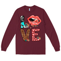 Burgundy valentines love Long Sleeve Tee - JahusDesignShop