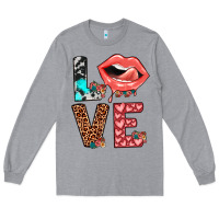 Heather Grey valentines love Long Sleeve Tee - JahusDesignShop