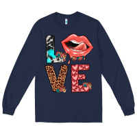 Navy valentines love Long Sleeve Tee - JahusDesignShop