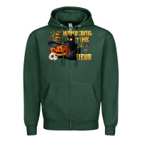 Sports Green wonderful time of the year halloween Zipper Hoodie - LillyAllenDesigns