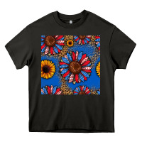 Asphalt usa sunflowers seamless pattern Heavy Core Tee - HRA Design Shop