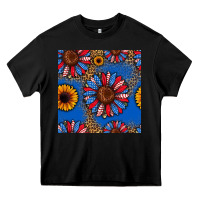 Black usa sunflowers seamless pattern Heavy Core Tee - HRA Design Shop