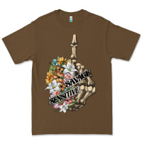 Cacao sensitive savage skeleton middle finger Premium Tee - FaDigitalArtStudio