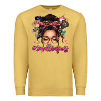 Antique Gold Small business messy bun Premium Sweatshirt - texasbilliewilder