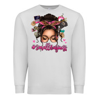 Dove Grey Small business messy bun Premium Sweatshirt - texasbilliewilder
