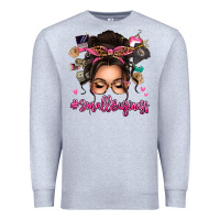 Heather Grey Small business messy bun Premium Sweatshirt - texasbilliewilder